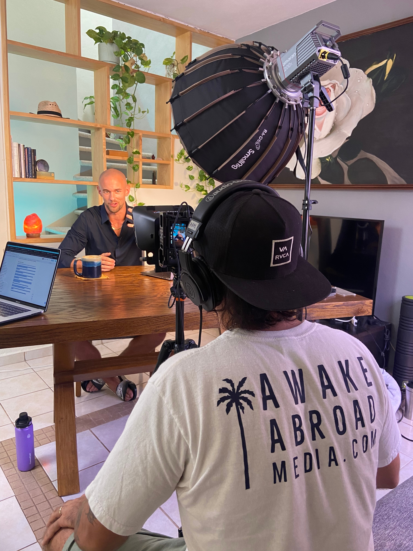 Filming jobsite content on a phone